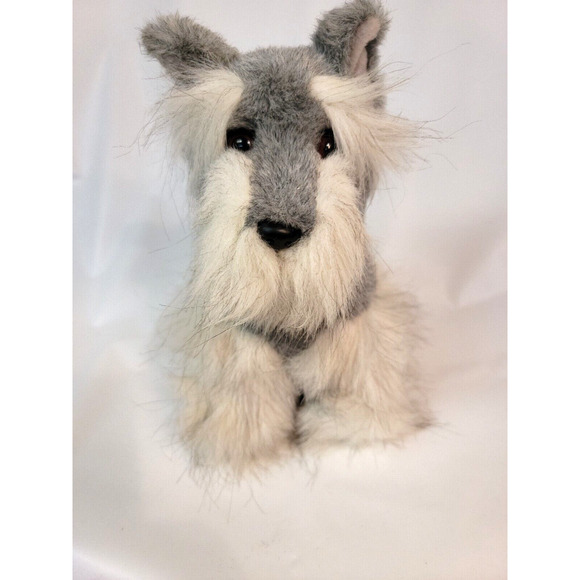 Miniature Schnauzer Sparkie ASPCA Special Effects 1994 Polar Puff Red Collar - Picture 15 of 15